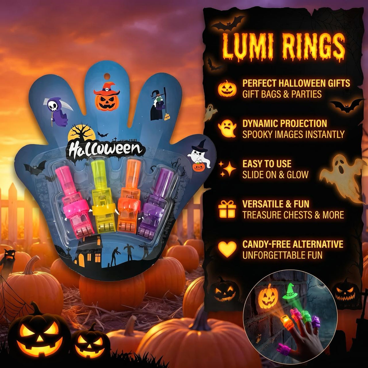 Lumi Rings: Finger Projector Rings